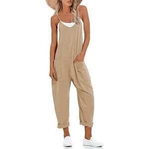 New Unbranded Beige Hot Shot‎ One Piece Jumpsuit Size XXL 2XL Women's NWT Boho 3